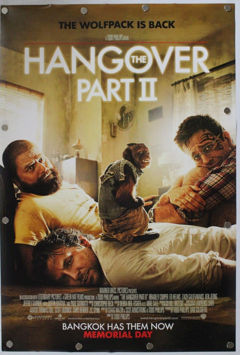 The Hangover Part II 2011 Double Sided Original Movie Poster 27″ x 40″