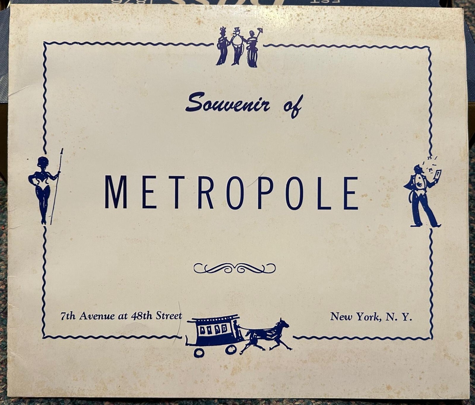 c1950 New York Metropole Jazz Cafe 7th Ave at 48th St – US airman & date photo