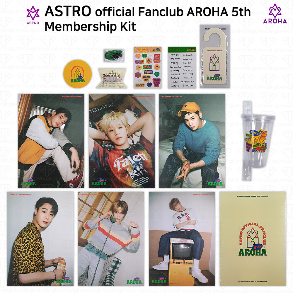 ASTRO 5th Official Fanclub AROHA Membership Kit Poster Tumbler Coaster Photobook