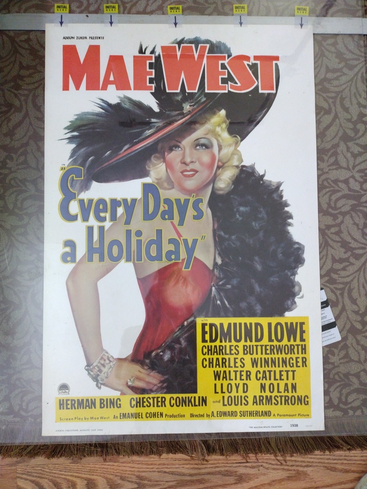 Vintage Portal Publications 19.5″ x 29″ Mae West Movie Poster Print Heavy Stock