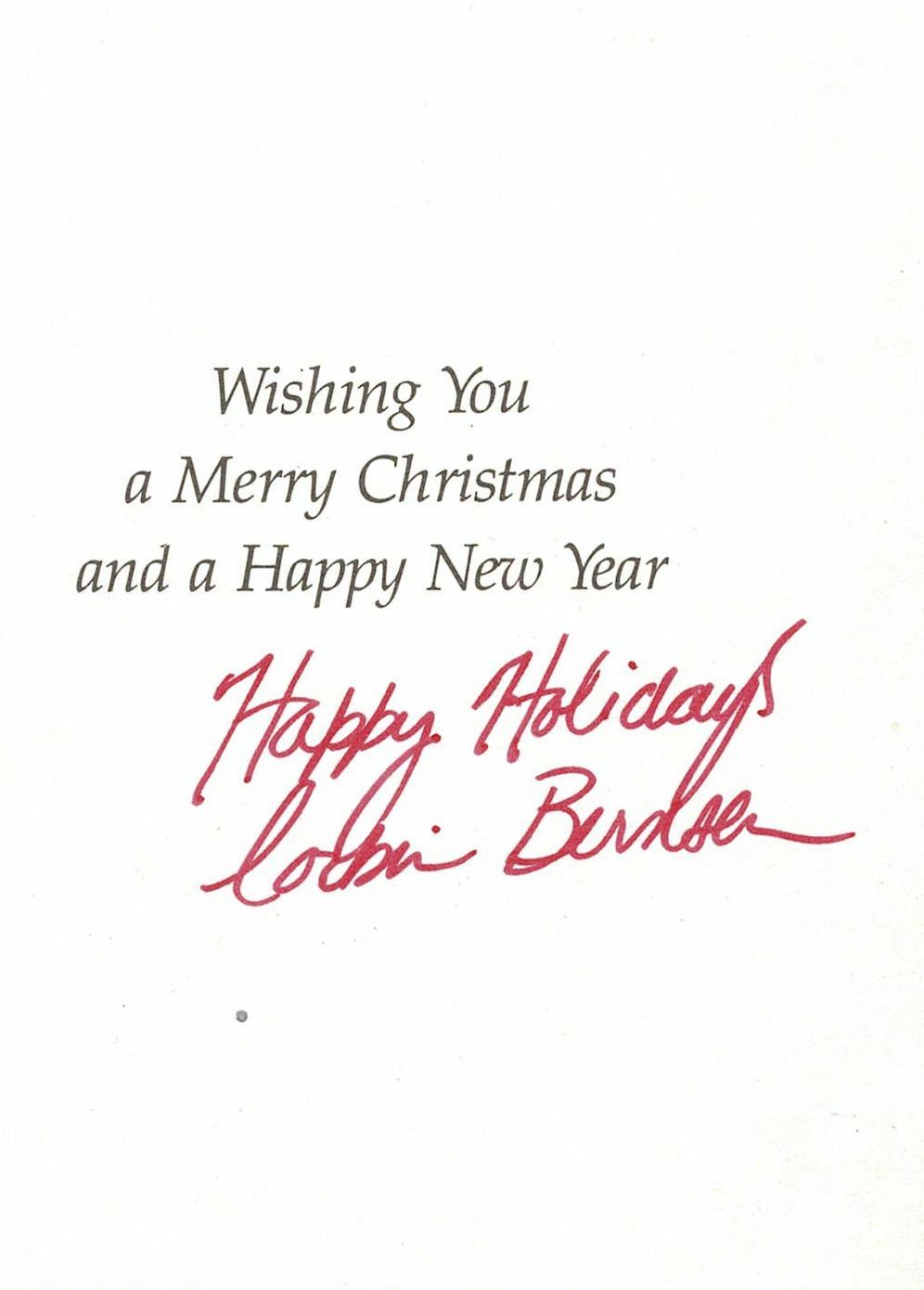 Corbin Bernsen Major League Autographed Signed Greeting Card AMCo COA 14874