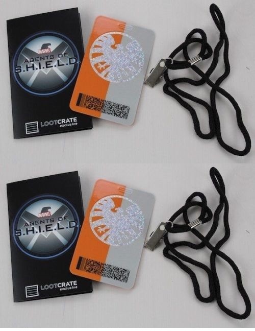 2 BFF Best Friends Marvel Comics Agents of Shield Prop Replica Badge Lanyard EFX