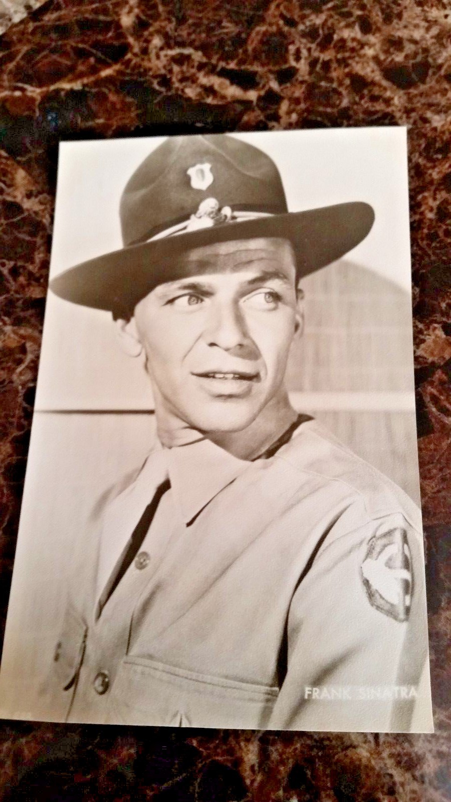 RARE Frank Sinatra Japanese Arcade Exhibit Card Columbia Pictures Stamp Academy