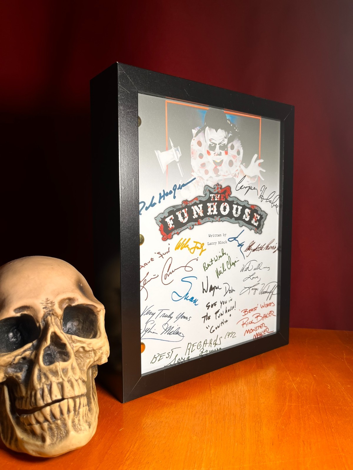 The Funhouse Script Signed- Autograph Reprints- Horror- Tobe Hooper