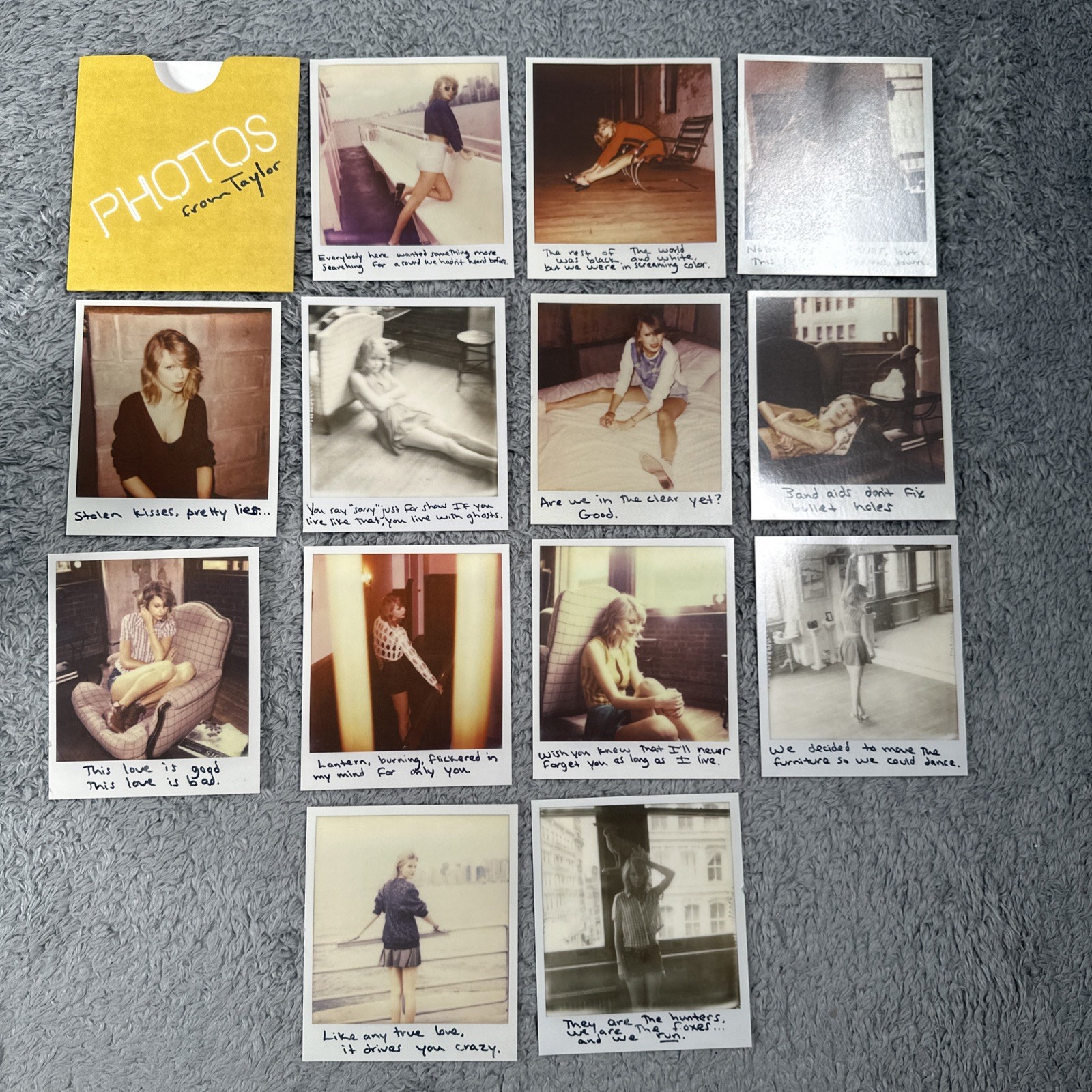 Taylor Swift 1989 Photos from Taylor Set of 13 Polaroids #53-65 Y2K 2014 Picture