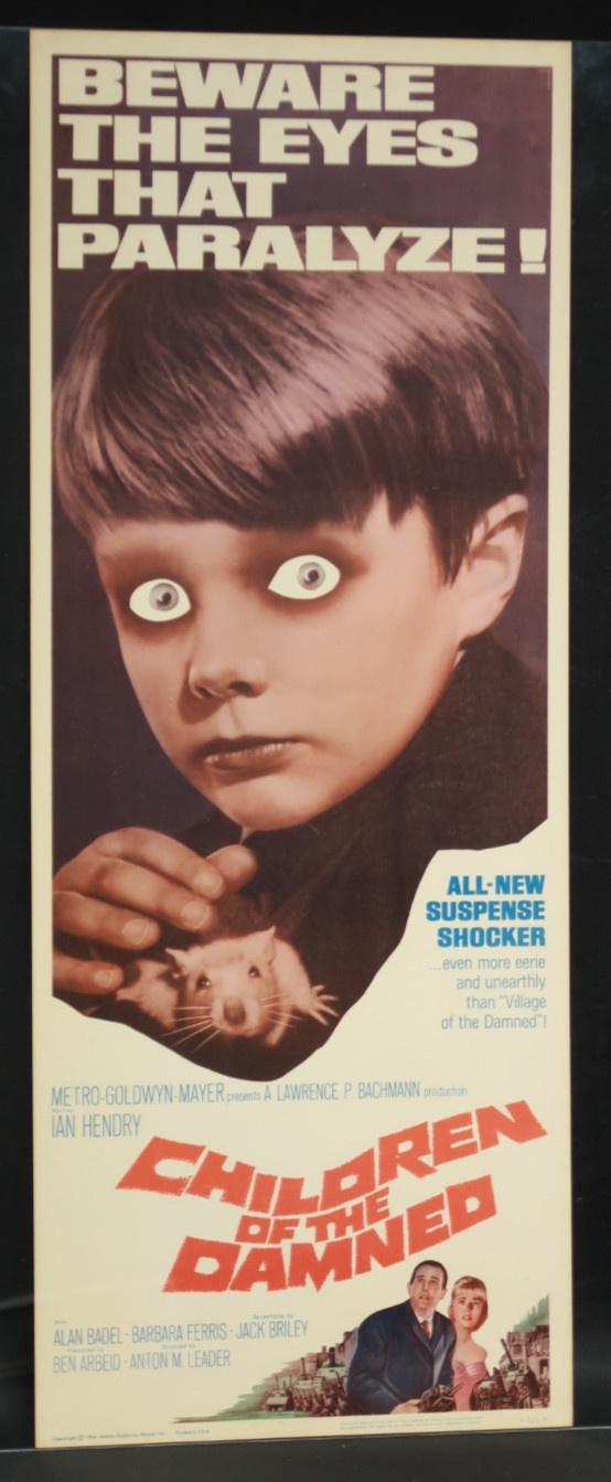 Children of The Damned 1964 Poster Insert 14 x 36 Original NSS 64/19 Ian Hendry