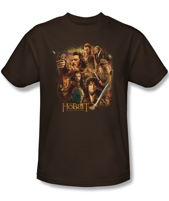 The Hobbit The Desolation of Smaug Cast T-Shirt Lord of the Rings NEW UNWORN