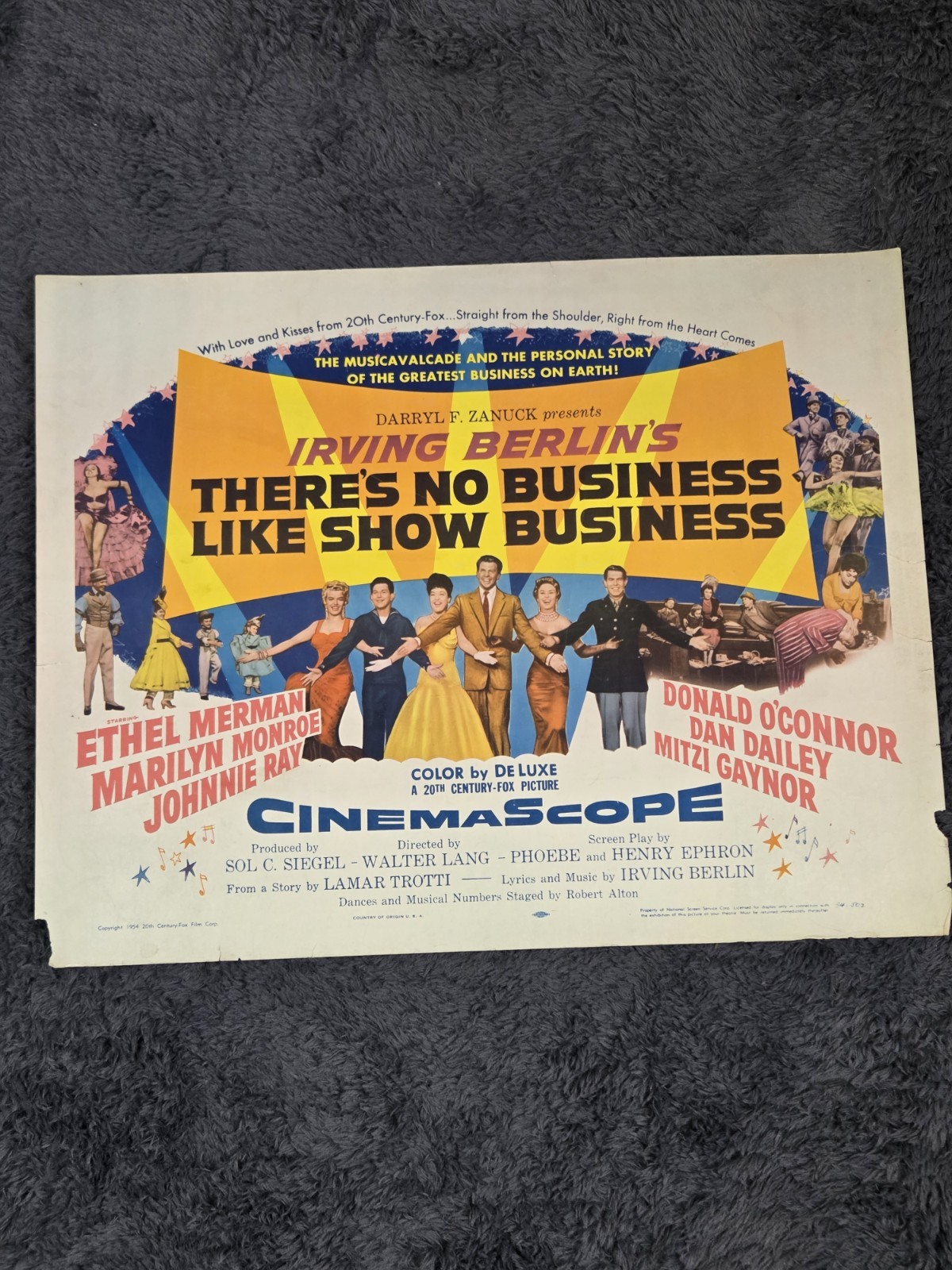 There’s No Business Like Show Business Half Sheet Poster 1954 28×22