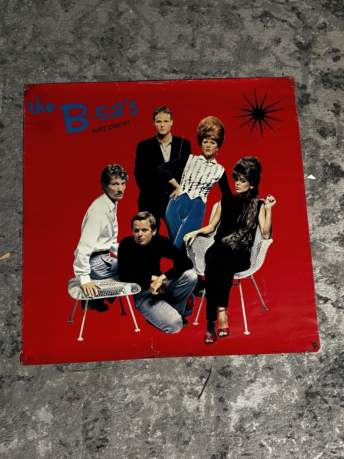 Original Rare B-52s Wild Planet Record Store Promo Poster 1980 New Wave 23”x23”