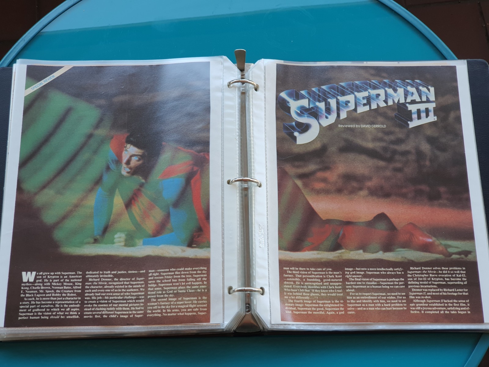🟢 Christopher Reeve Superman III Starlog Magazine Clipping 1983 Vintage Pryor