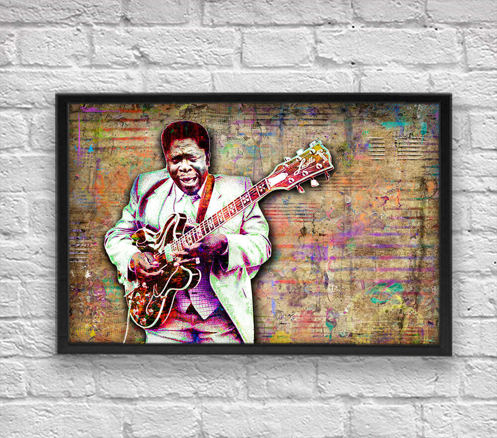 B.B. King Poster, B.B. King Blues Tribute Gift, Fine Art FREE SHIPPING US