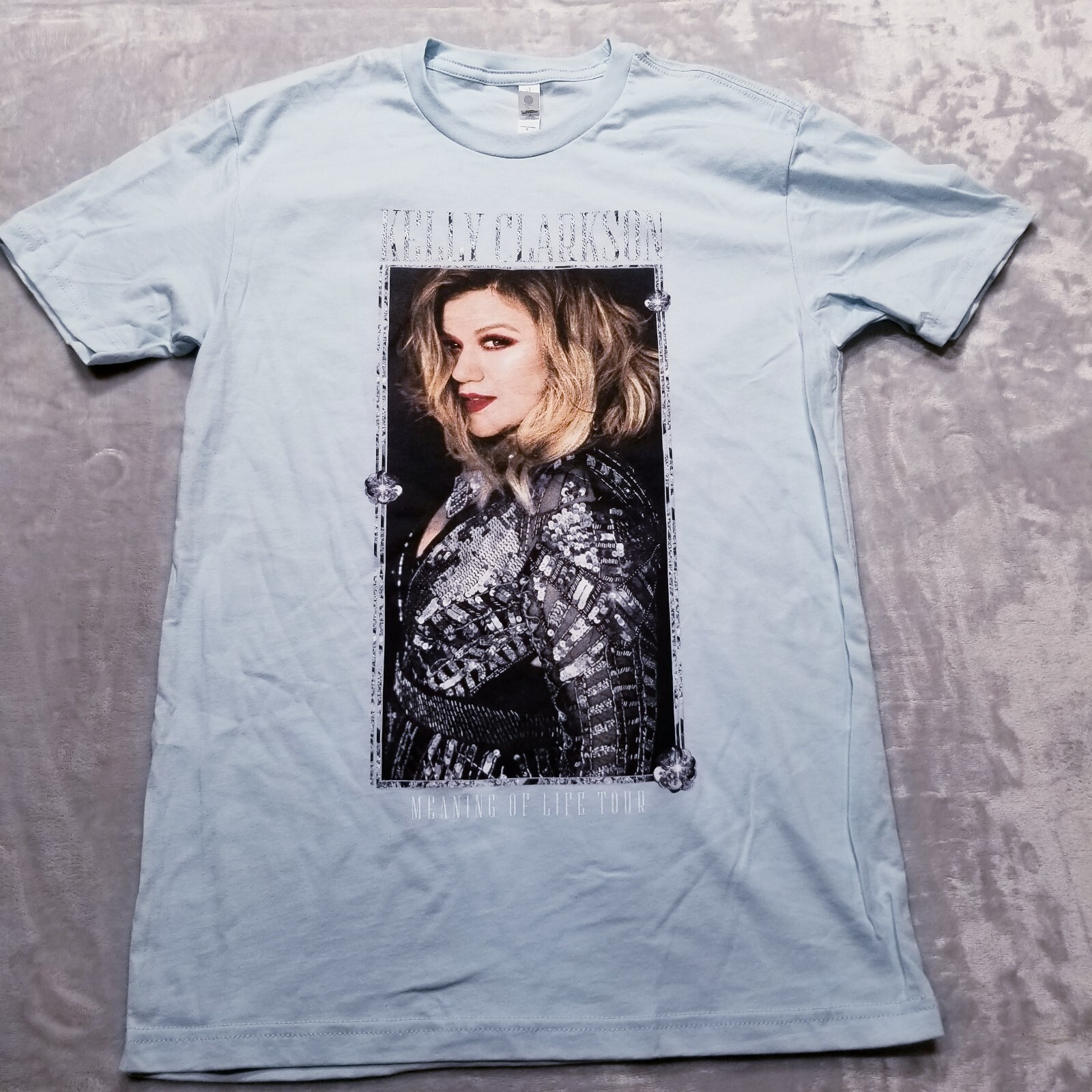 NEW Kelly Clarkson ‘Meaning of Life’ Concert Tour Teal Top T-shirt Sz S Small