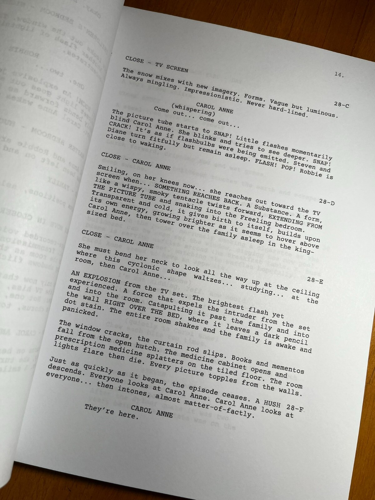 Poltergeist Script Signed – Autograph Reprints – 107 Pages