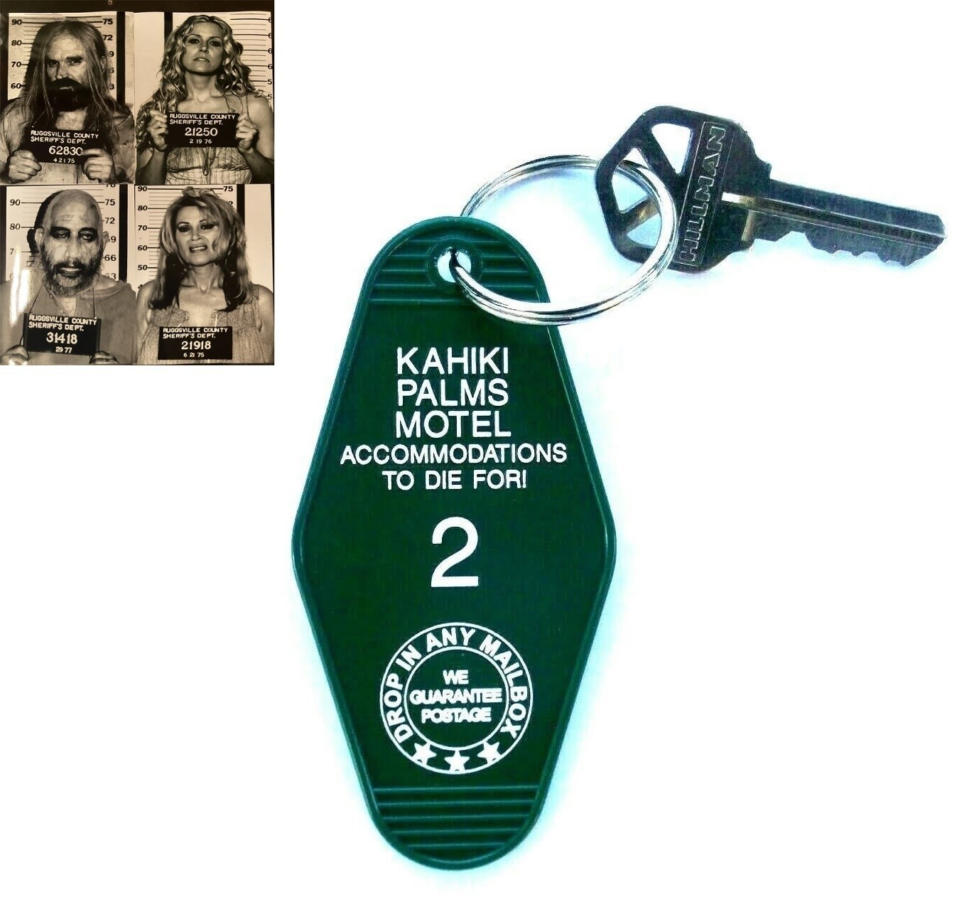 KAHIKI PALMS MOTEL The Devil’s Rejects PROP KEY TAG, movie Captain Spaulding