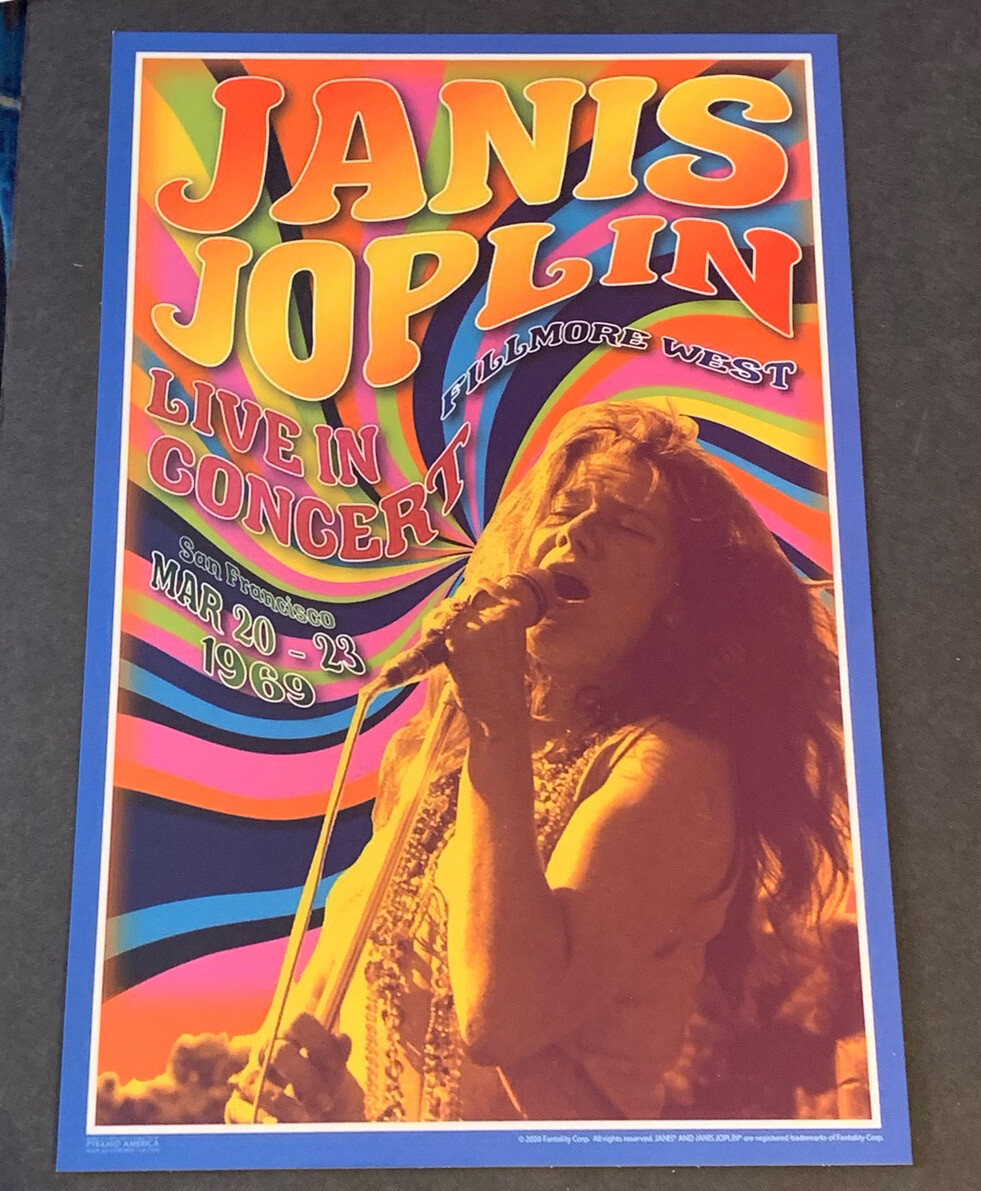 Janis Joplin 7.8×11.8 Glossy Poster