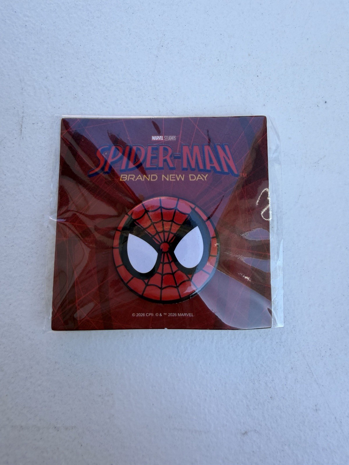 SPIDER-MAN BRAND NEW DAY PIN BACK BUTTON AMC EXCLUSIVE LTD 2026 BRAND NEW