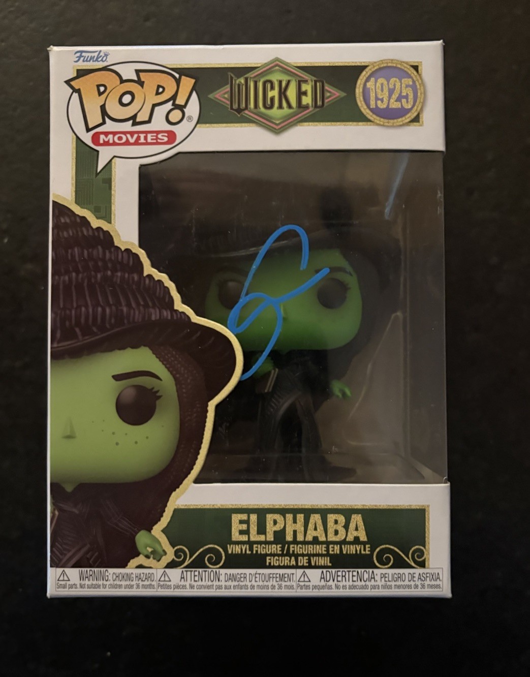 CYNTHIA ERIVO SIGNED AUTOGRAPH FUNKO POP 1925 ELPHABA WICKED BECKETT BAS COA