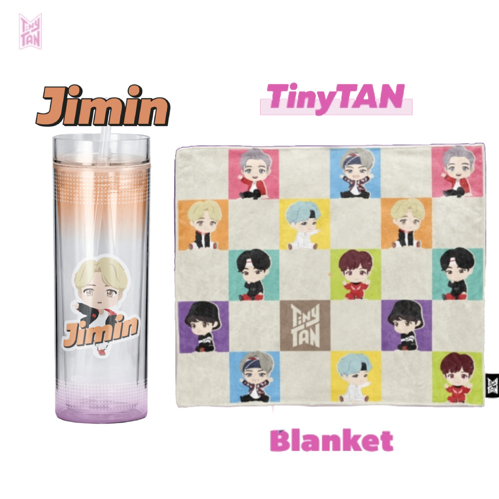 BTS TinyTAN Official BTS Ice Cup Tumbler 11.8 oz Jimin [CHOOSE BLANKET]