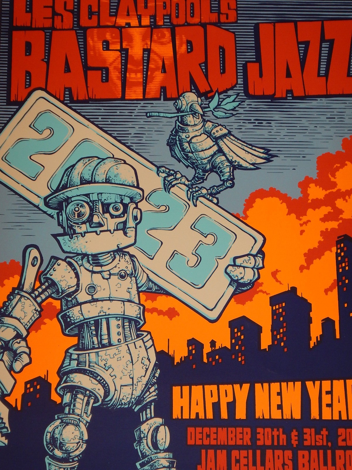 2022 LES CLAYPOOL’S BASTARD JAZZ NAPA CONCERT POSTER. SIGNED, NUMBERED 170 / 270