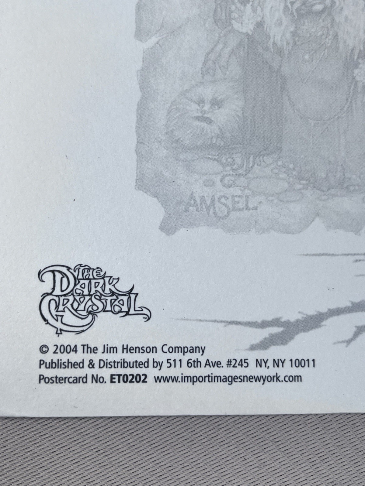 The Dark Crystal Jumbo Postcard 8×10 Brian Froud Amsel 2004 Jim Henson Fantasy