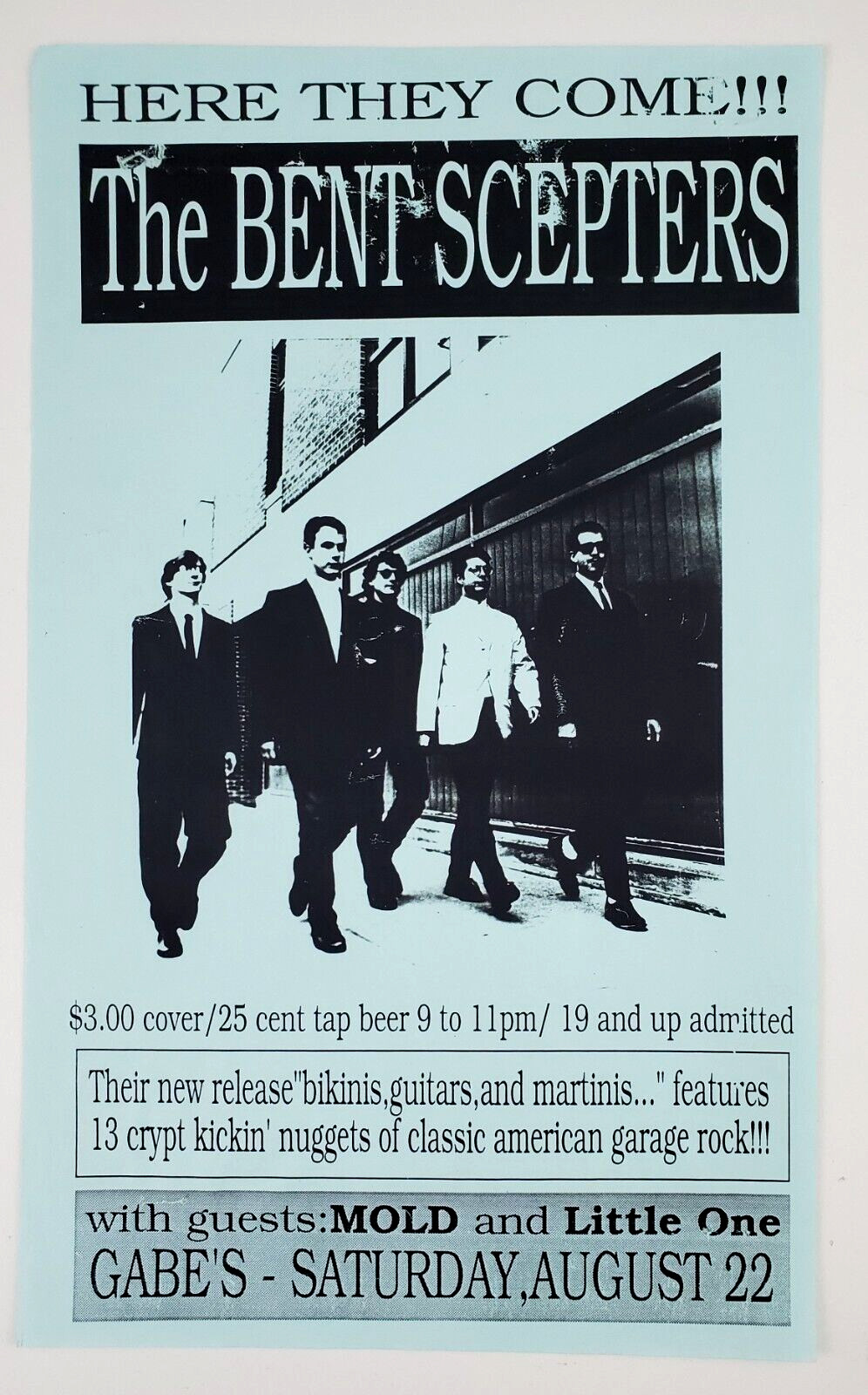 1992 Bent Scepters Gabe’s Iowa City Mold Concert Gig Flyer Poster Show Club
