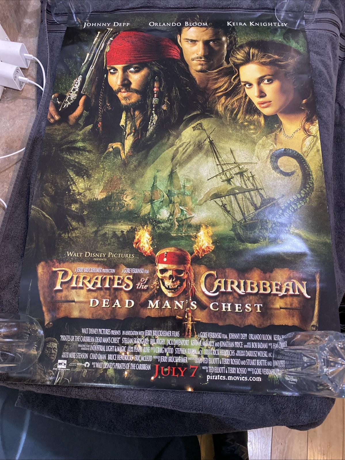 Pirates Of The Caribbean Dead Man’s Chest Movie Poster 2 Sided 27×18.5″
