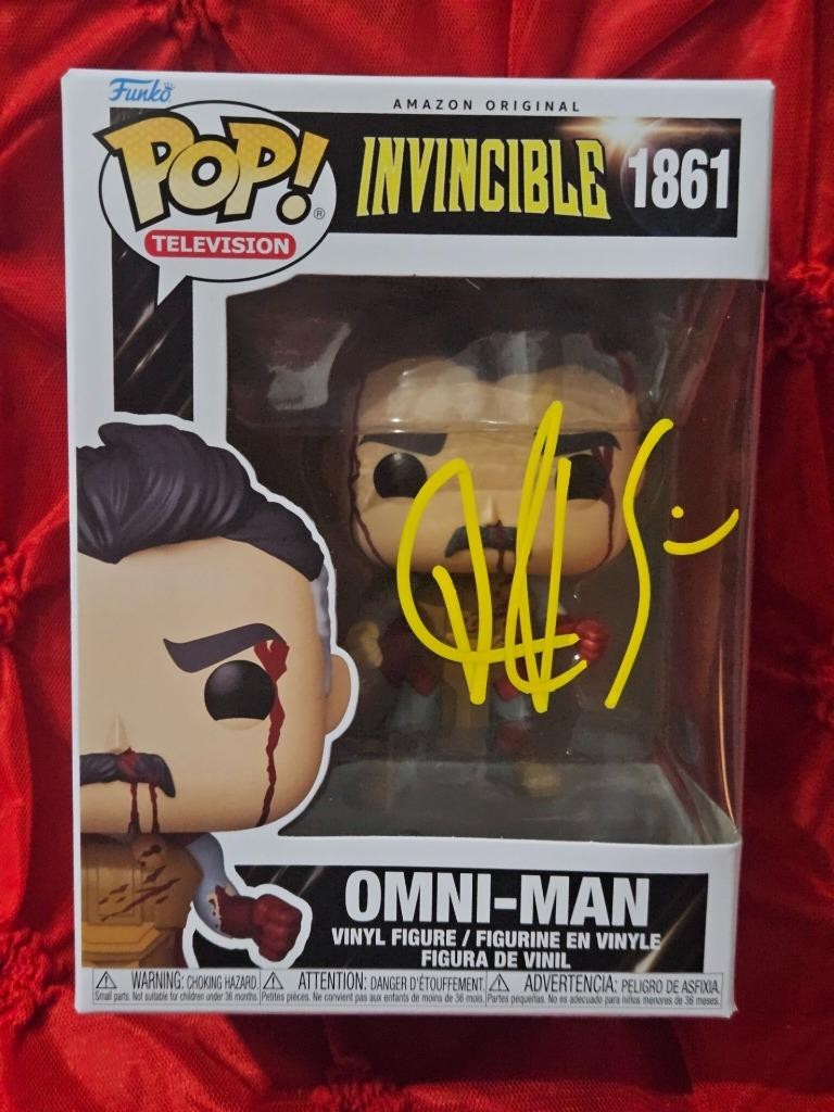 JK SIMMONS HAND SIGNED AUTOGRAPHED FUNKO POP! 1861 OMNI MAN INVINCIBLE W/ COA