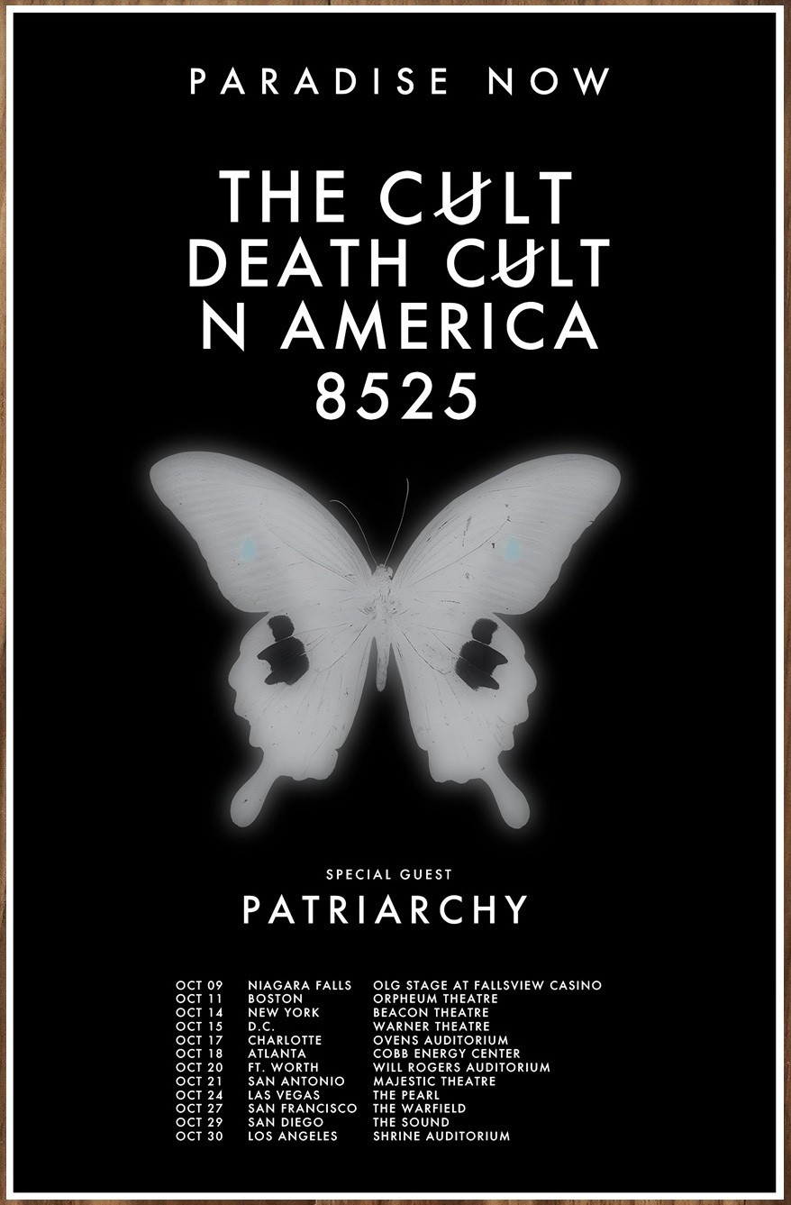 THE CULT | DEATH CULT Paradise Now Tour 2025 Ltd Ed RARE Poster! Post Punk Rock