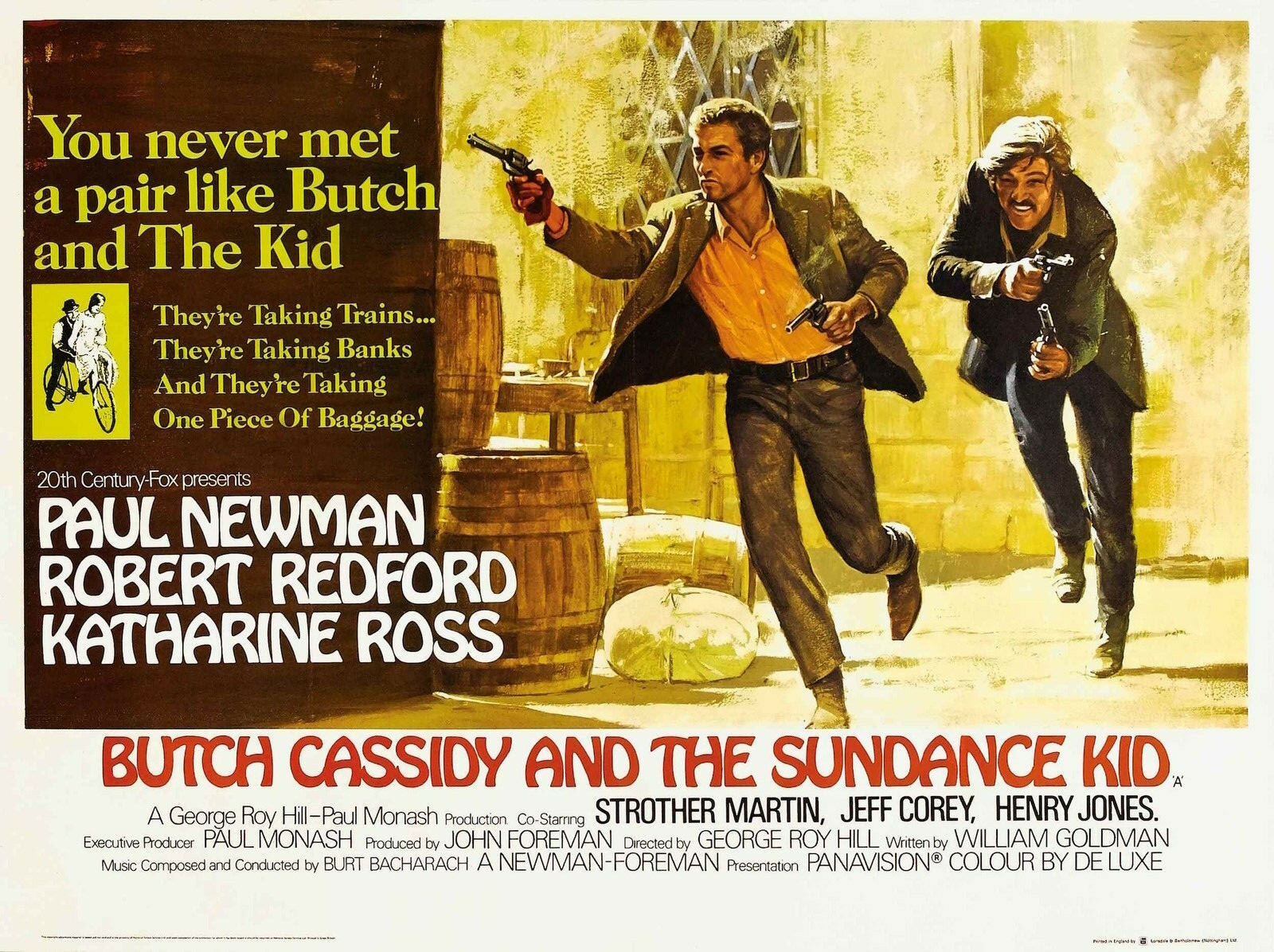 BUTCH CASSIDY AND THE SUNDANCE KID Movie Poster RARE
