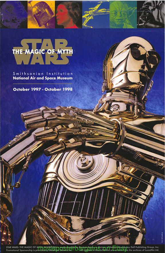 STAR WARS MOVIE POSTER Original 23×35 Inch SMITHSONIAN EXHIBIT C3PO STYLE