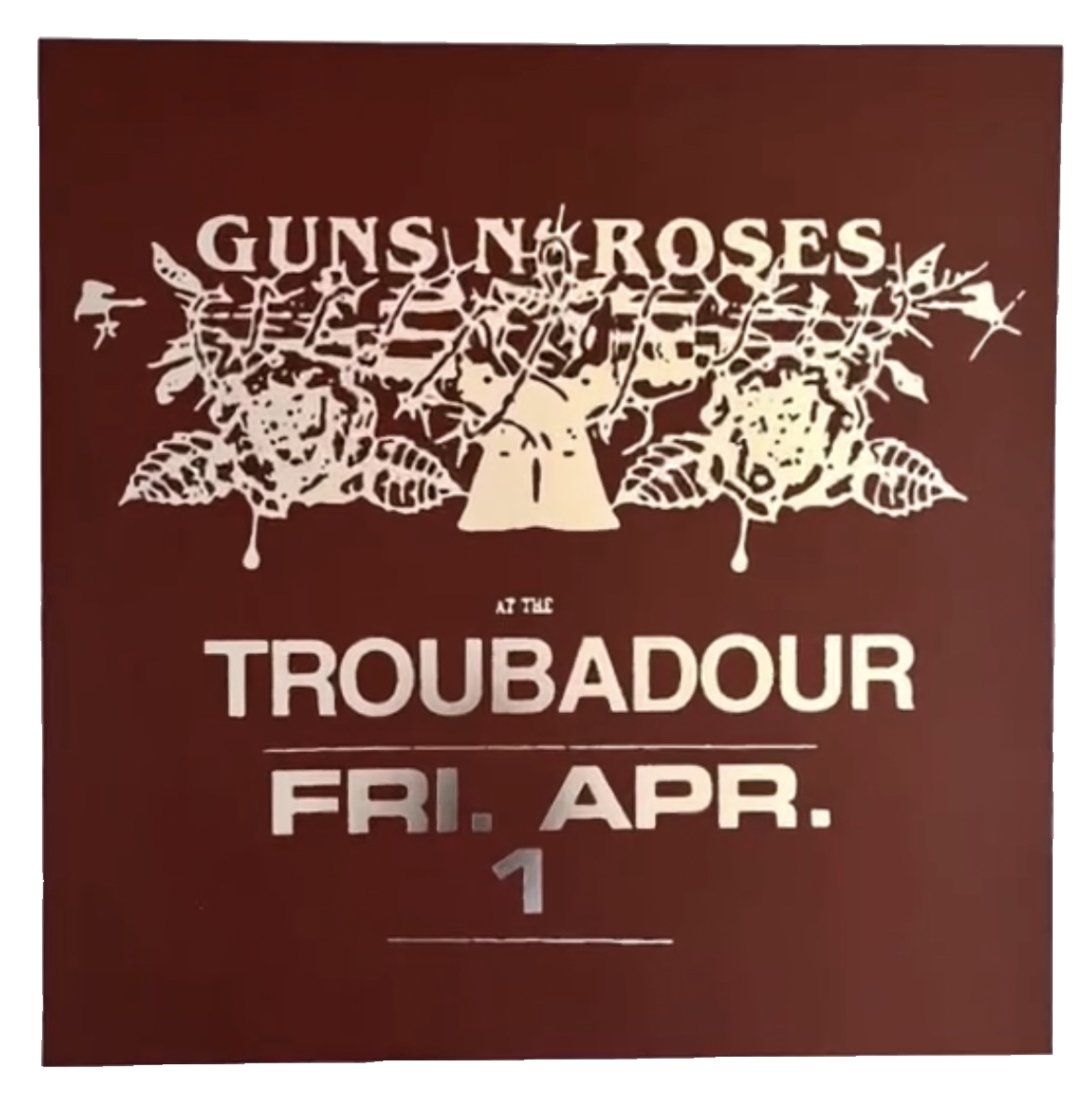 Guns n’ Roses Lithograph The Troubadour April 1, 2016