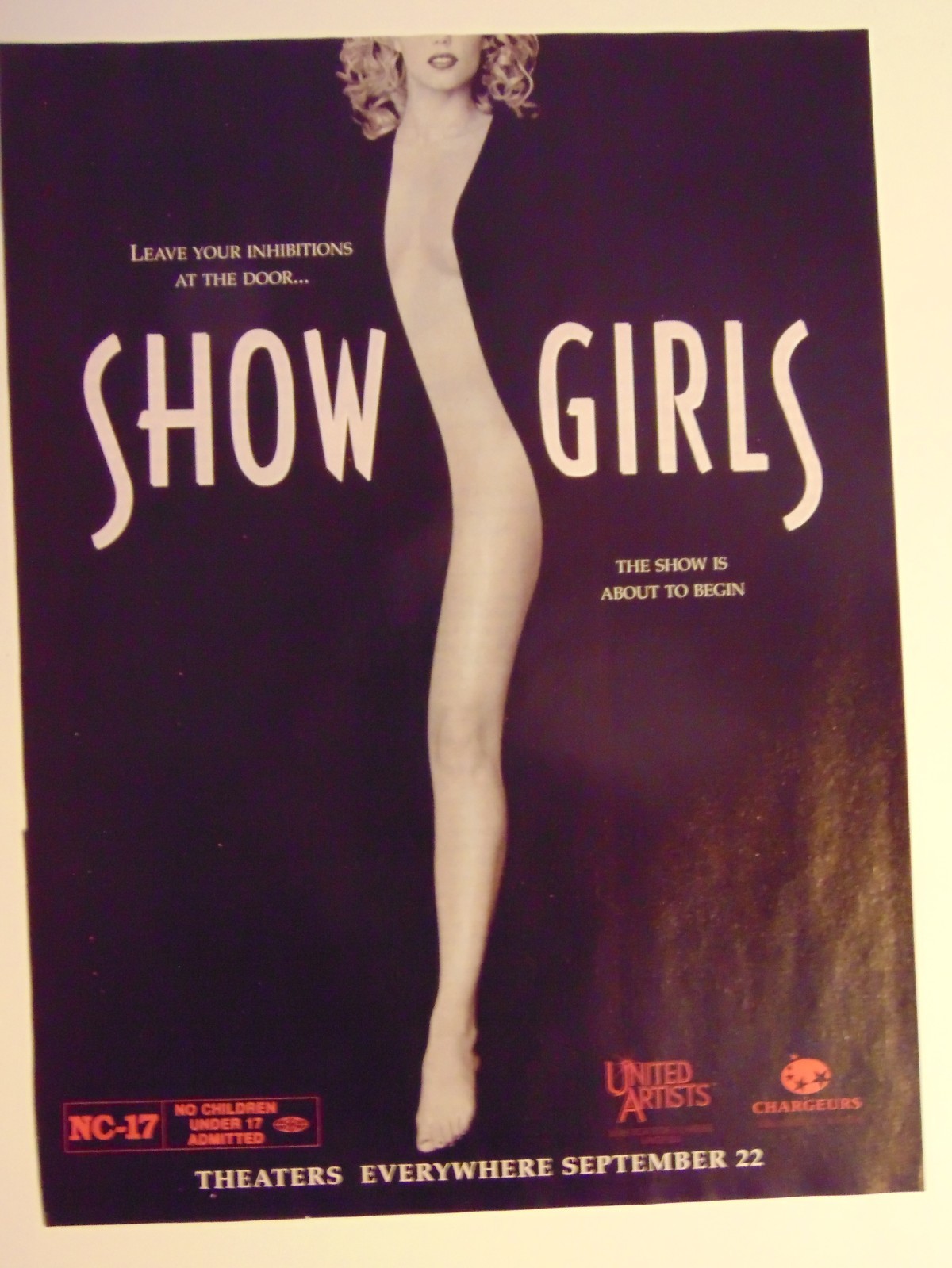 1995 SHOW GIRLS Movie Film Release print ad