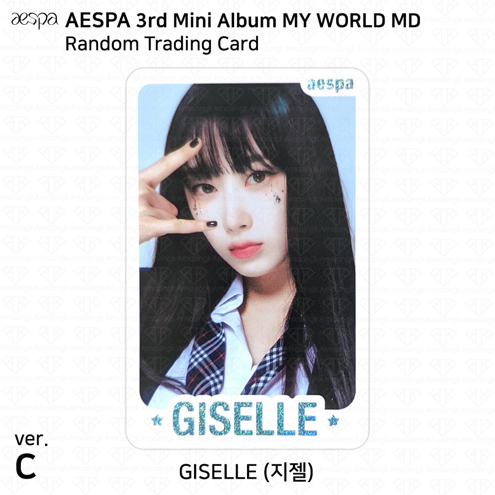 Aespa Official MD MY WORLD Random Trading Card Set C Ver Photocard Karina Winter
