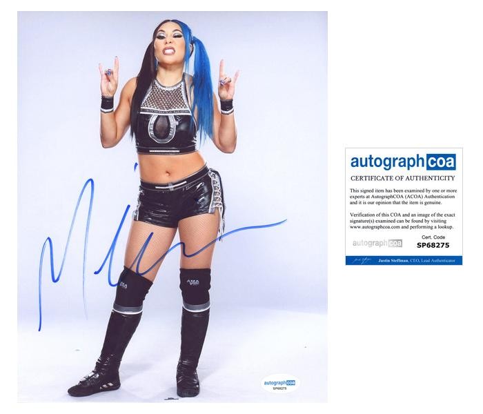 Mia Yim AUTOGRAPH Signed WWE Wrestling Autographed 8×10 Photo ACOA