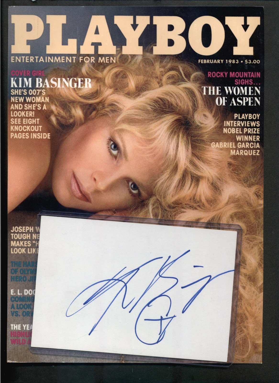 Kim Basinger – Signed Autograph Index Card & Movie Stills – L.A. Confidential