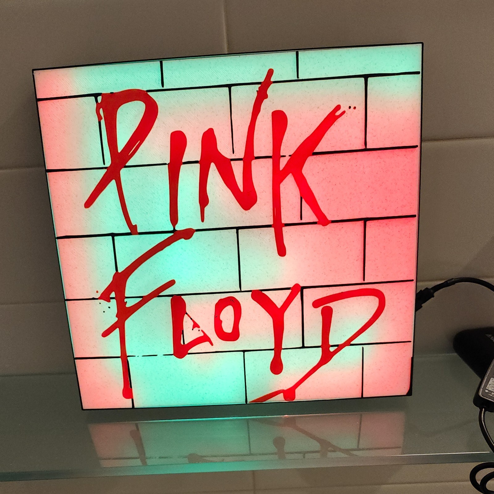 PINK FLOYD 3D Lightbox | LED lights | Pink Floyd-Brilliantly Lit | 9 1/2″ x 9″