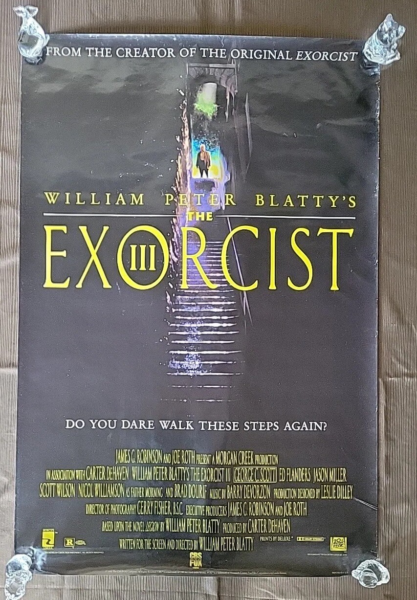 THE EXORCIST III Original 1991 ROLLED Movie Theater Poster WILLIAM P. BLATTY’S