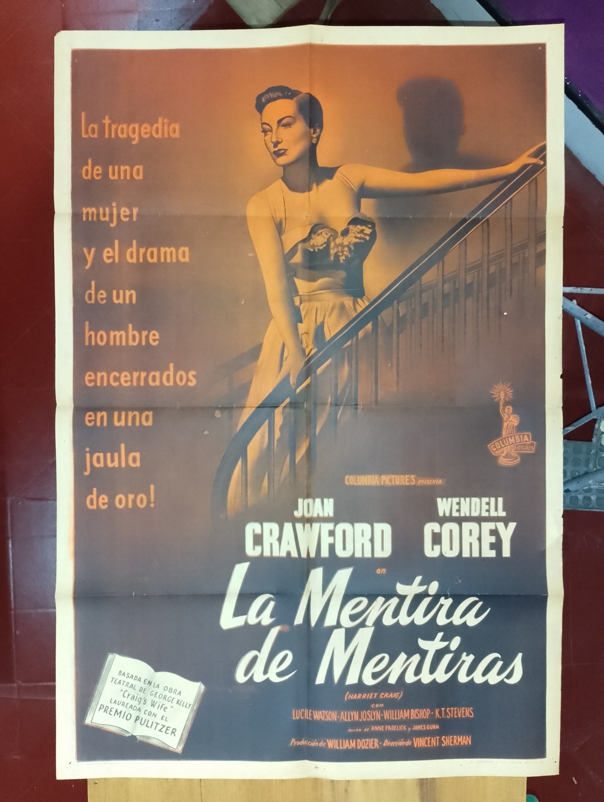 Joan Crawford Psychological Drama: “Harriet Craig”. 1S, Original Argentina. p468