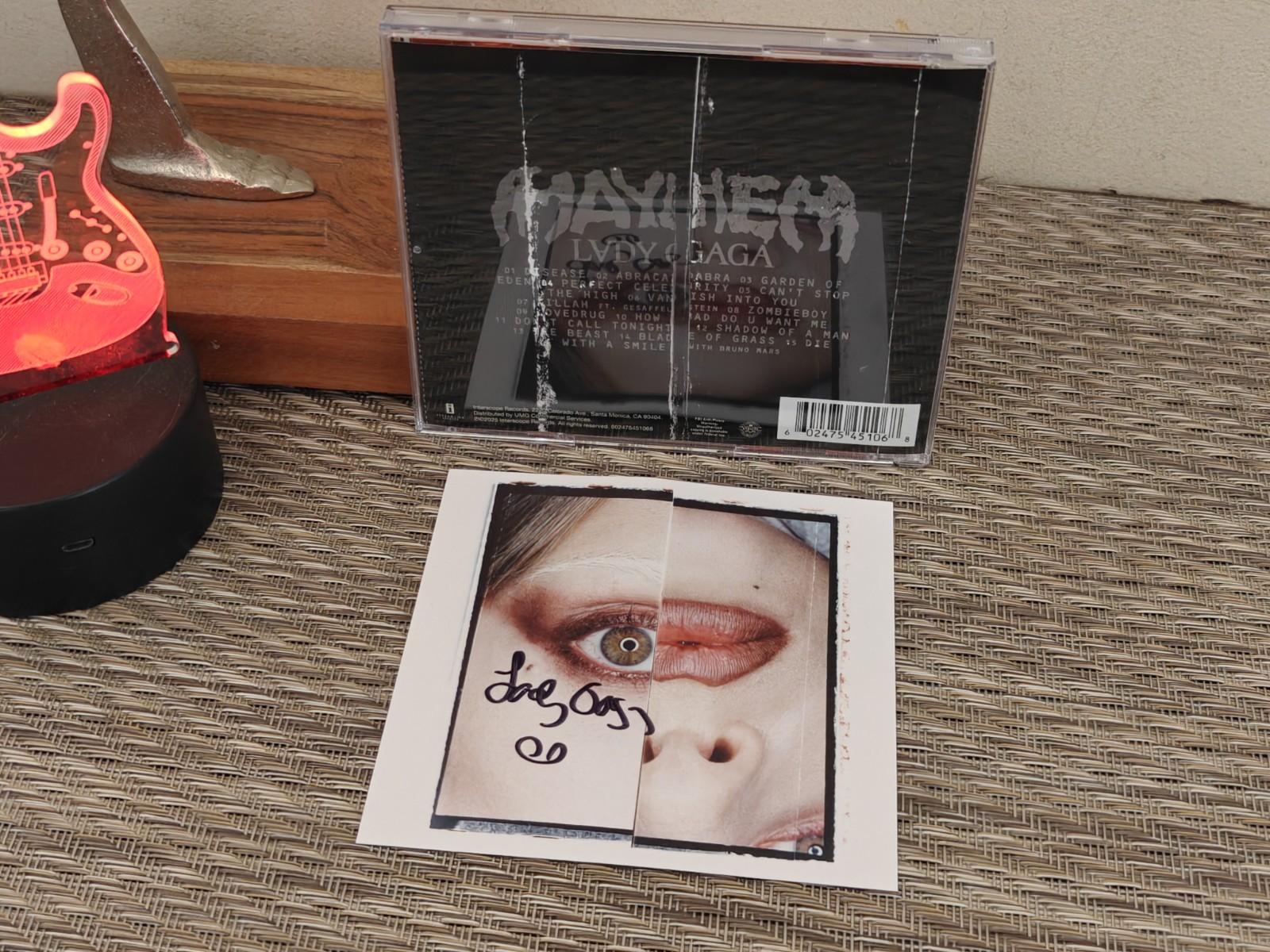 LADY GAGA Mayhem Store Exclusive CD Album w/ SIGNED Art Card Autograph