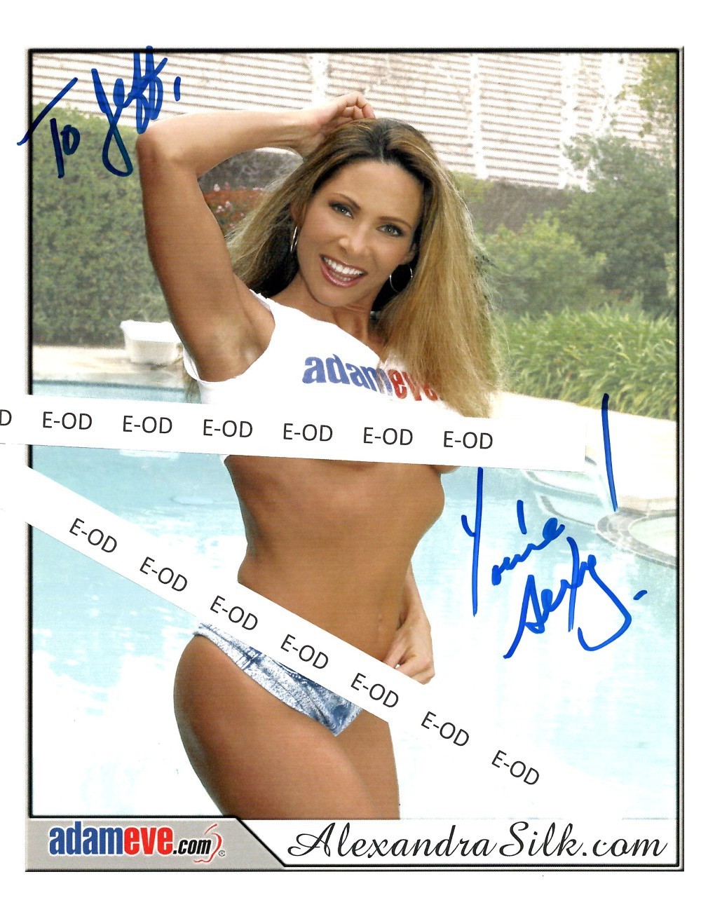 Alexandra Silk Signed “To” Sexy ART 8.5″x11″ Photo/Slick porn star avn