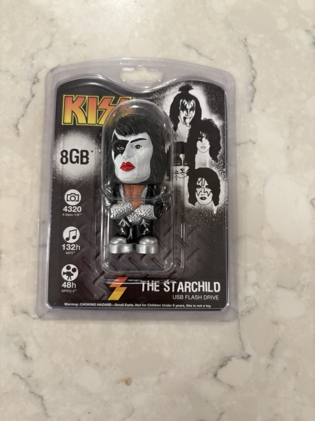 KISS The Starchild New USB 2.0 Flash Drive 8GB Unopened