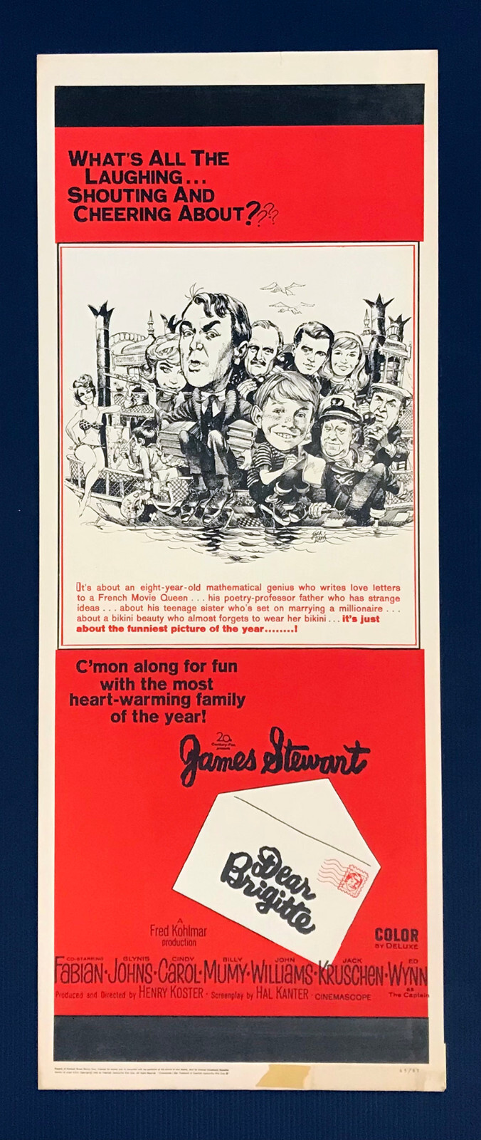 DEAR BRIGITTE (1965) Original 14×36 Insert