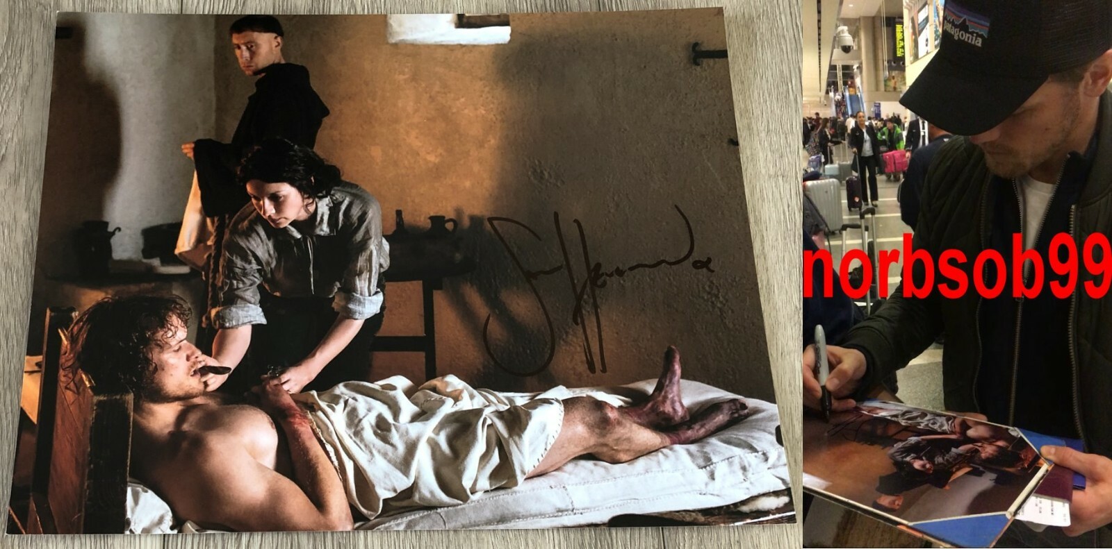 SAM HEUGHAN SIGNED AUTOGRAPH OUTLANDER JAMIE FRASER 11×14 PHOTO L w/EXACT PROOF