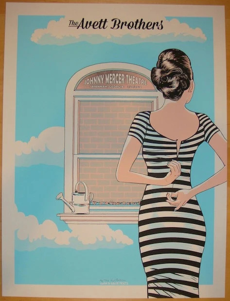 2014 The Avett Brothers – Savannah II Silkscreen Concert Poster by Kyle Baker