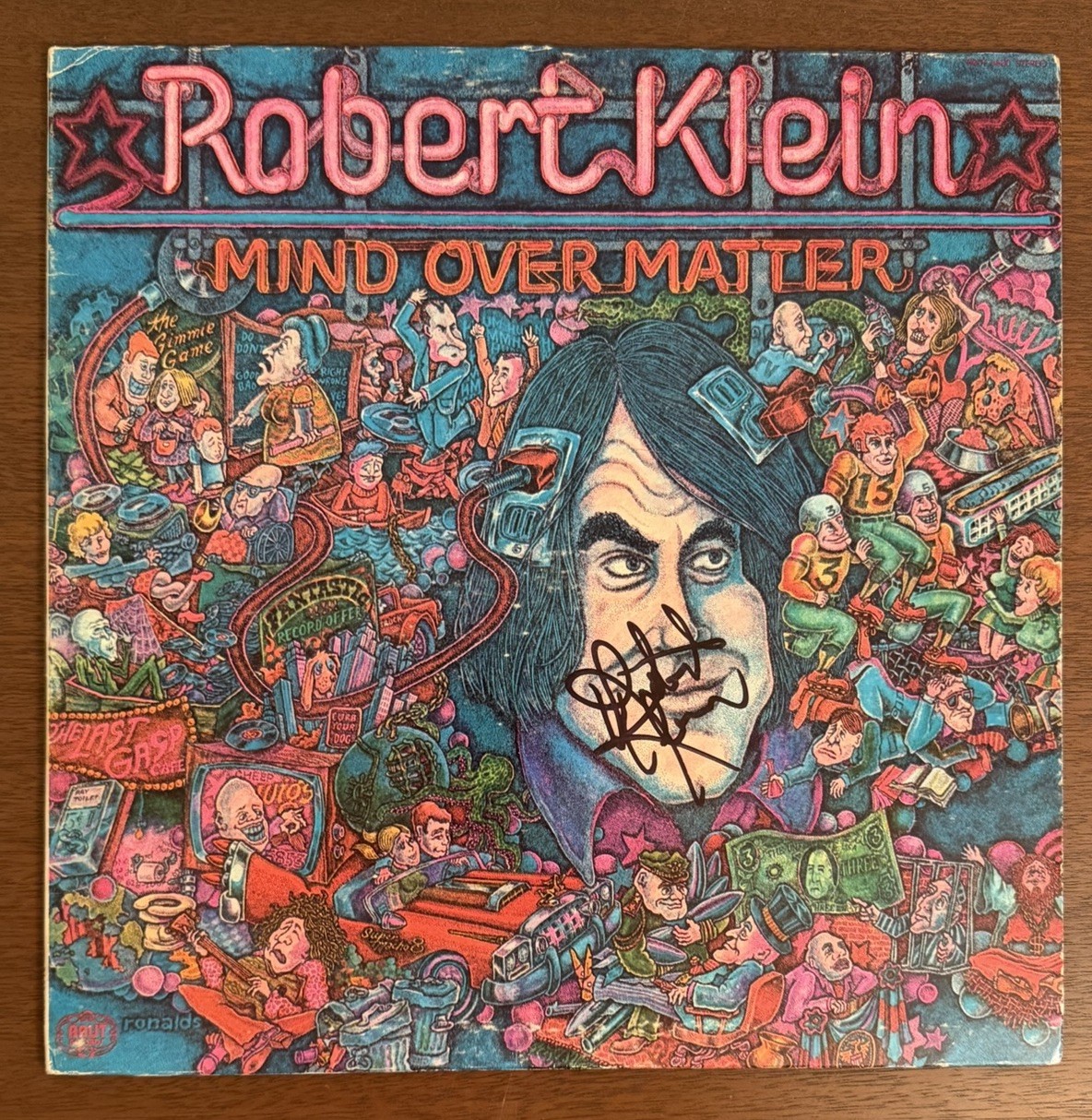 Comedy Legend Robert Klein Signed Mind Over Matter Vinyl Album Cover
