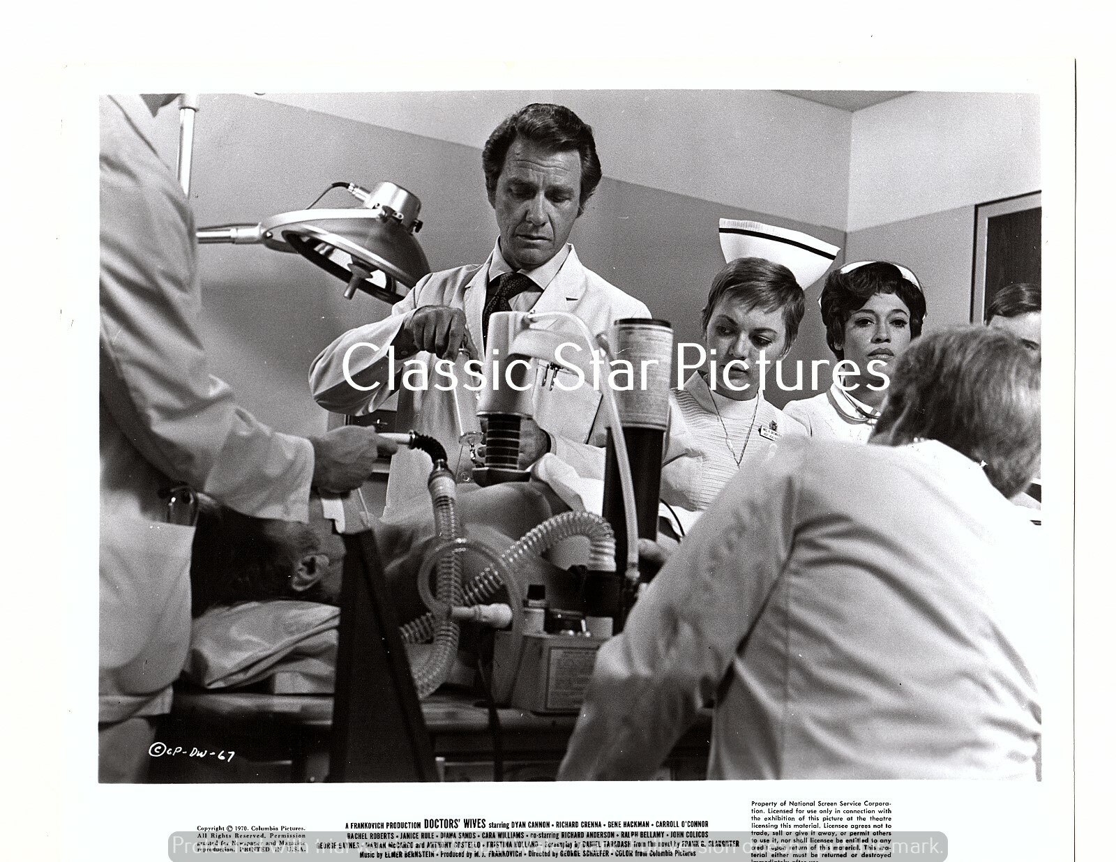 N377 Richard Crenna with nurses Doctor’s Wives 1971 8 x 10 vintage photograph