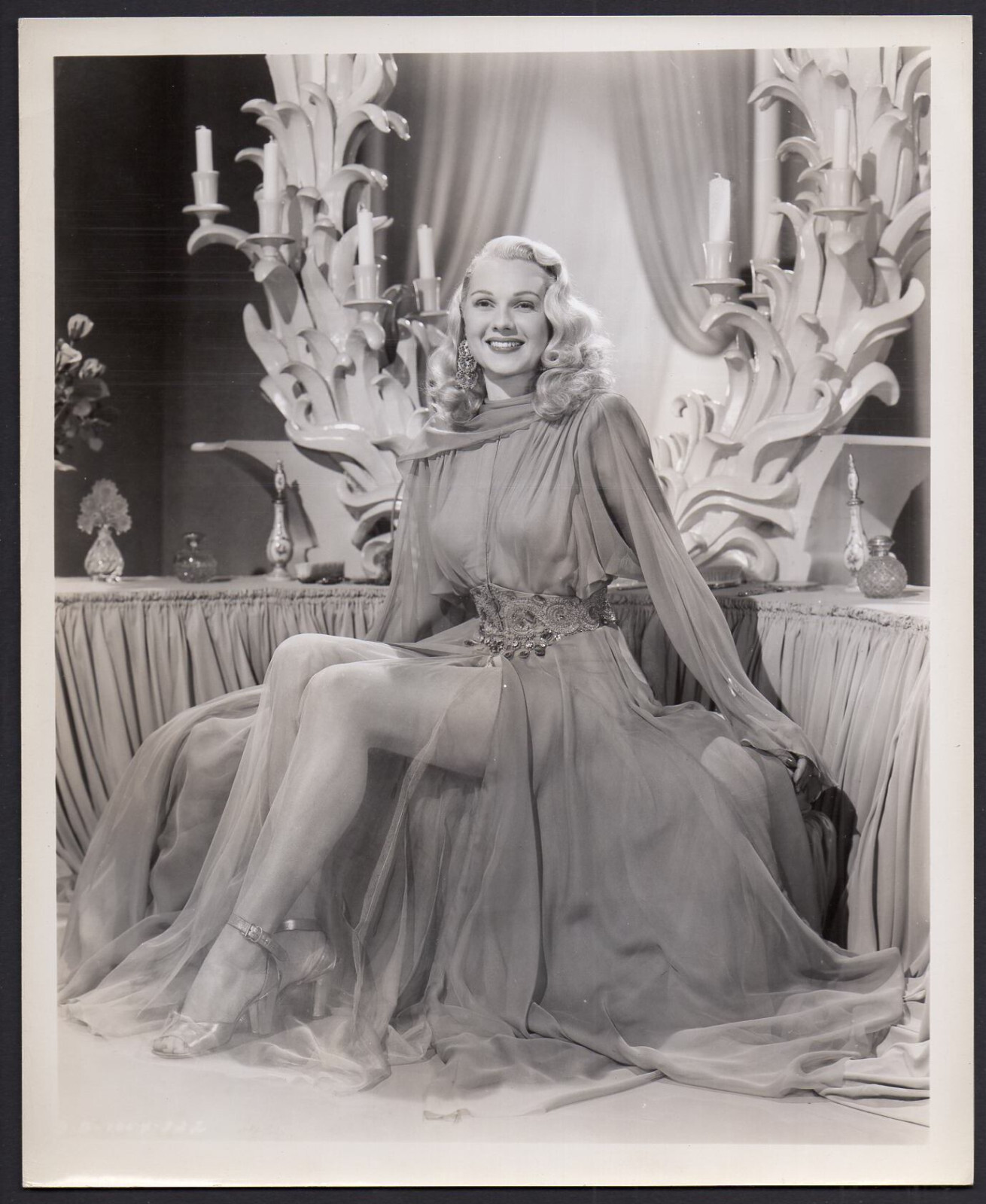 ADELE JERGENS busty leggy actress ORIG PHOTO 8×10 cheesecake pinup