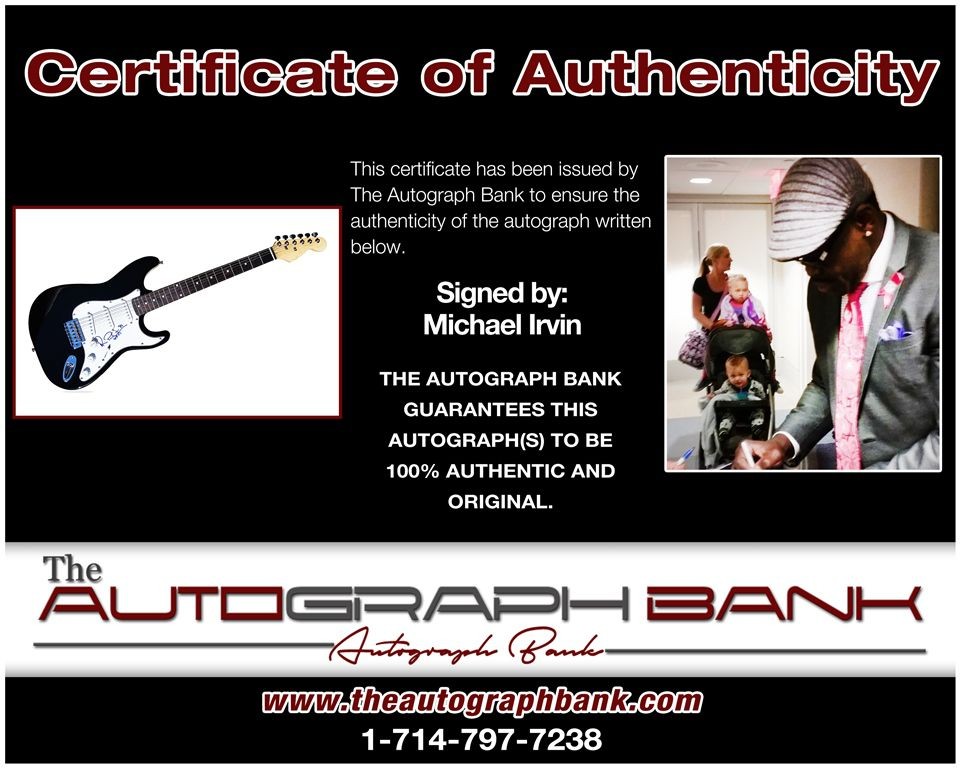 Michael Irvin authentic signed electric guitar W/ Certificate Autographed 2816a