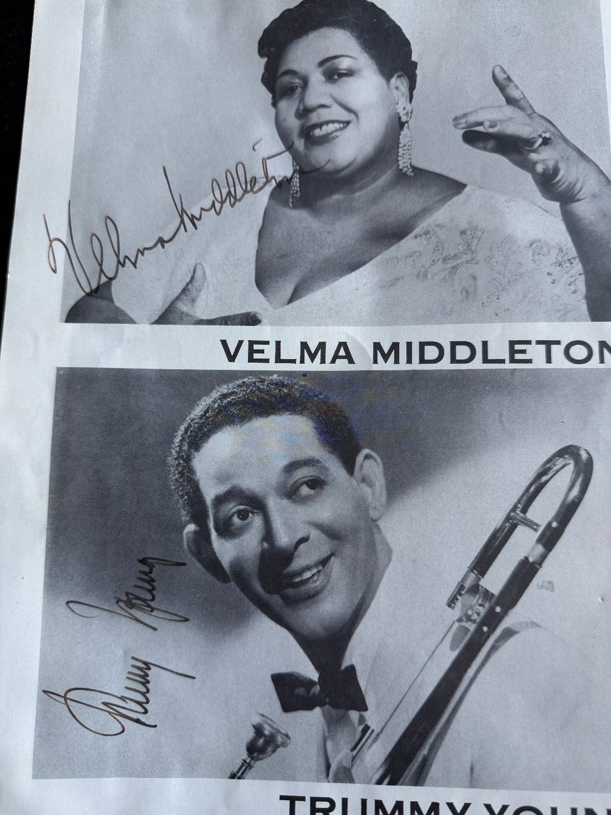 Louis Armstrong signed Concert Program JSA LOA Rare Jazz Auto Z2373