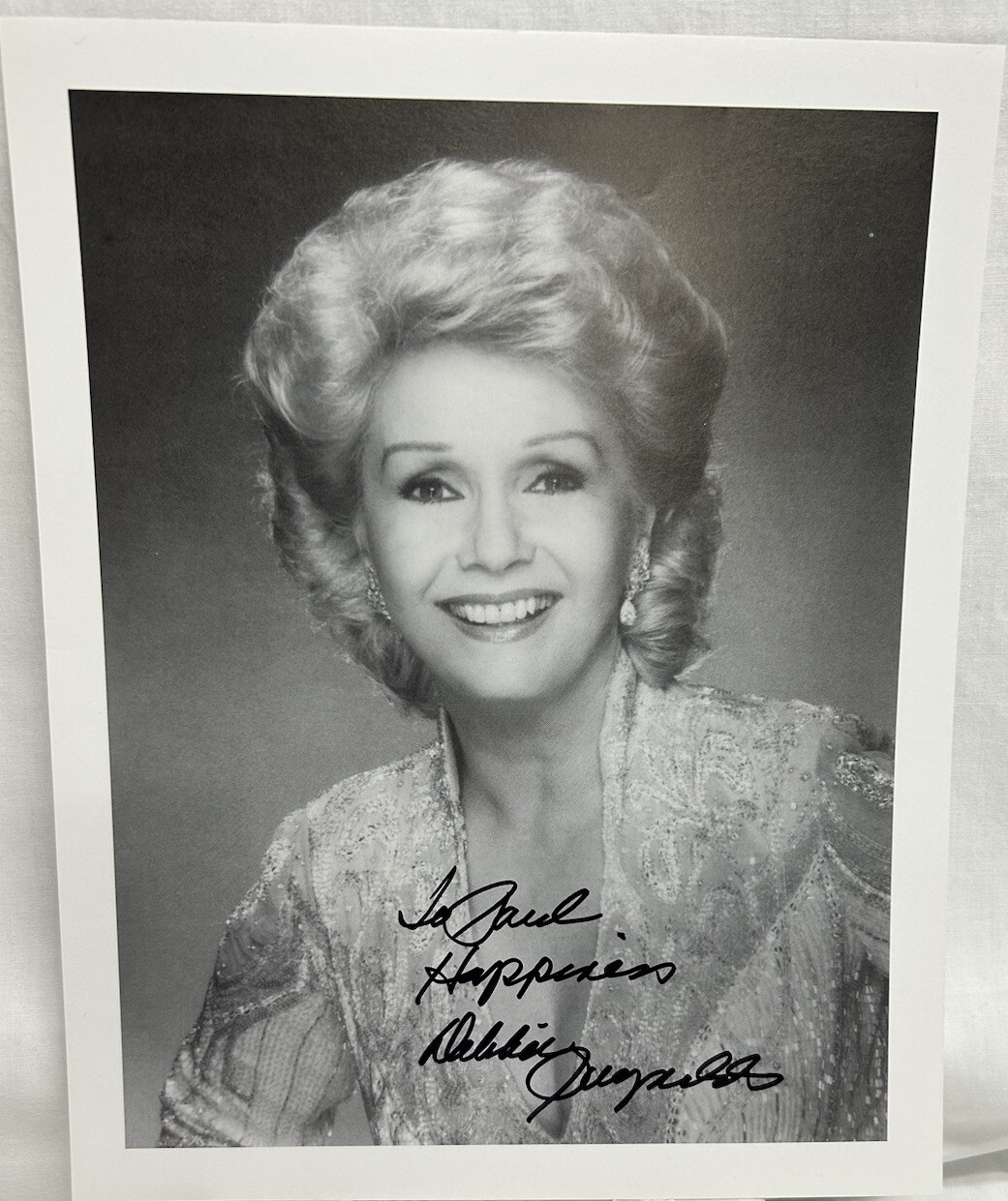 Debbie Reynolds American Actress Black White Photograph Signed Personalized